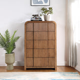 Fluted Walnut Chest 314Walnut-CH Meridian Furniture