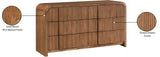 Fluted Walnut Dresser 314Walnut-D Meridian Furniture