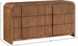 Fluted Walnut Dresser 314Walnut-D Meridian Furniture