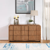 Fluted Walnut Dresser 314Walnut-D Meridian Furniture