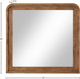 Fluted Walnut Mirror 314Walnut-M Meridian Furniture