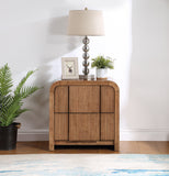 Fluted Walnut Night Stand 314Walnut-NS Meridian Furniture