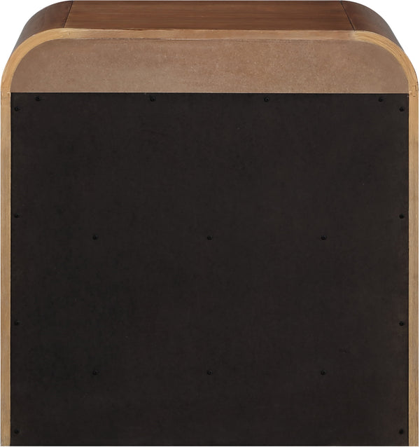 Fluted Walnut Night Stand 314Walnut-NS Meridian Furniture