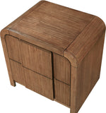 Fluted Walnut Night Stand 314Walnut-NS Meridian Furniture