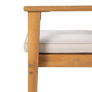 English Elm Christopher Knight Home® - 5-Piece Acacia Wood Outdoor Dining Set with Slatted Tabletop, Removable Cushions, Durable Craftsmanship Natural,Teak N779P269291N_N779P234497N-2