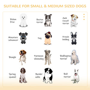 English Elm PawHut Modern Dog Crate End Table with Removable Sliding Door, Foam Cushion, Lock, Indoor Pet Haven Brown W2225P217302