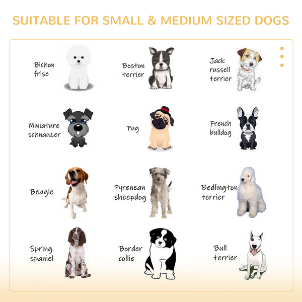 English Elm PawHut Modern Dog Crate End Table with Removable Sliding Door, Foam Cushion, Lock, Indoor Pet Haven Brown W2225P217302