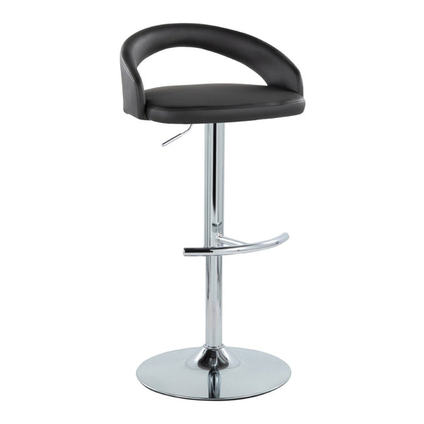 English Elm Adjustable Swivel Barstools Chrome Base Faux Leather Seat Kitchen Counter Set B202S01985