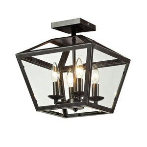 Alanna 12'' Wide 4-Light Semi Flush Mount - Oil Rubbed Bronze 31506/4 Elk Lighting