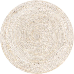 Unique Loom Navy Braided Jute Oval Rug - Stylish 3x5 Textured Accent For Living Rooms And Bedrooms Decor White  3153071-unique-loom
