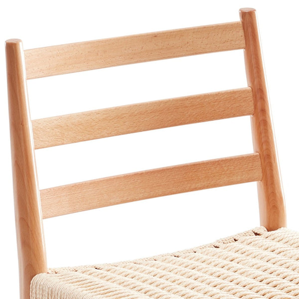 English Elm Dining Chairs with Handwoven Rope Seats and Iron Frame Mid Century Modern Set of 2 Beige,Natural T3623P431438