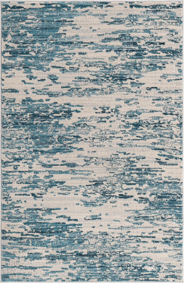 Unique Loom Blue Oasis Collection Rug - Serene And Versatile Indoor/Outdoor Accent For Stylish Home Décor Blue  3154175-unique-loom