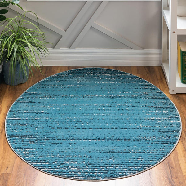Unique Loom Brown 2' X 6' Oasis Runner Rug - Enhance Your Home Decor With Earthy Elegance And Durability Blue  3154254-unique-loom