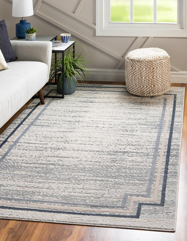 Unique Loom Gray Oasis Round Rug - 4' Plush Design For Tranquil Spaces In Living Rooms, Bedrooms & Nooks Gray  3154396-unique-loom