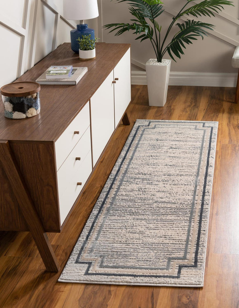 Unique Loom Brown Oasis Runner - 2' X 8' - Elevate Your Space With Earthy Warmth And Tranquil Textured Design Gray  3172564-unique-loom