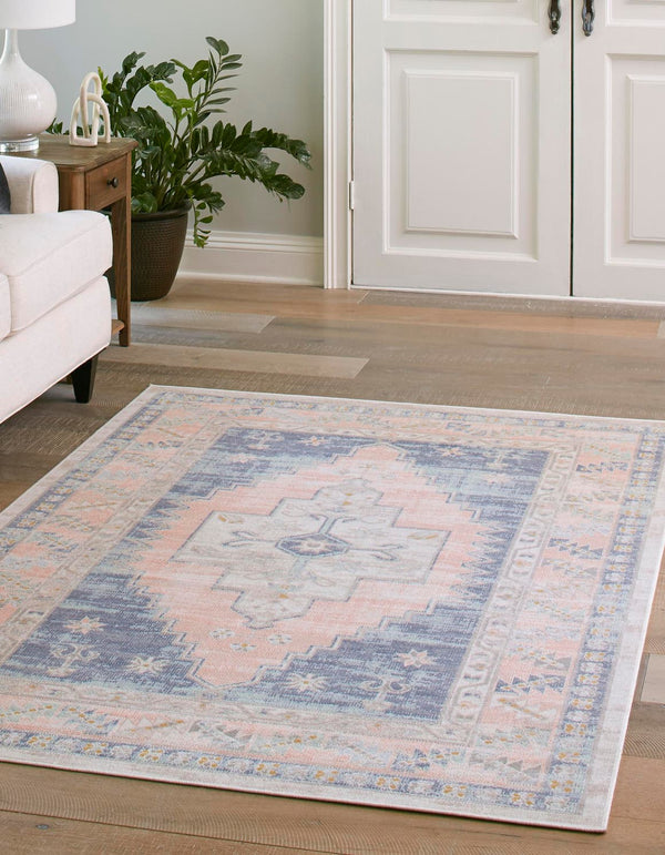 Unique Loom French Blue 3' 1" X 5' 3" Whitney Rug – Elegant Design For Serene Spaces, Enhancing Home Ambiance French Blue  3168082-unique-loom
