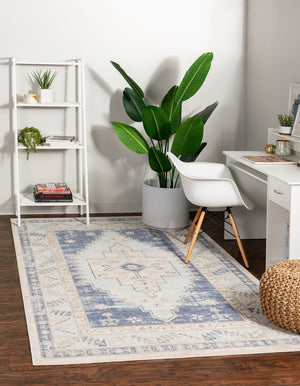 Unique Loom French Blue 3' 1" X 5' 3" Whitney Rug – Elegant Design For Serene Spaces, Enhancing Home Ambiance Sky Blue  3168083-unique-loom