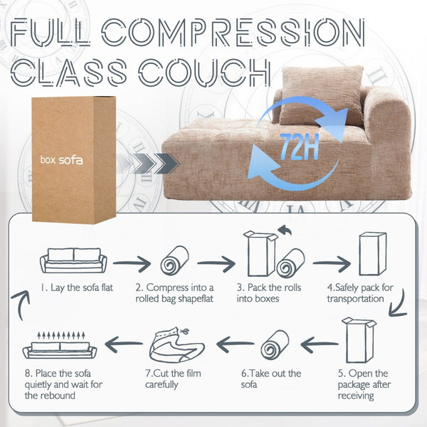 English Elm United Chenille Loveseat Sofa - Stylish Modular Sleeper For Small Spaces & Cozy Living Areas W1568P255134-GIGA