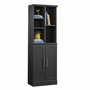 English Elm Storage Cabinet with Adjustable Shelves and Levelers for Compact Bathrooms, Kitchens, Laundry Rooms Black Brown B356P354462