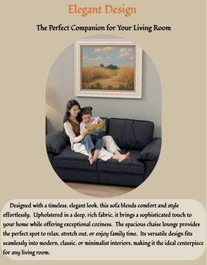 English Elm Fx-P20M-2S-Pubk Modern Black Faux Leather 2-Seater Sofa With Hidden Storage - Ideal For Small Spaces W576S00226