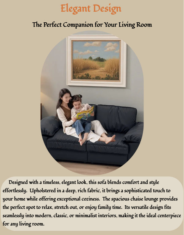 English Elm Fx-P20M-2S-Pubk Modern Black Faux Leather 2-Seater Sofa With Hidden Storage - Ideal For Small Spaces W576S00226