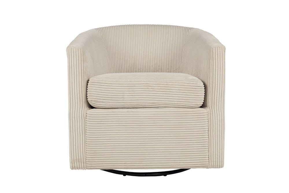 English Elm Swivel Corduroy Accent Chair with U-shaped Back for Cozy Living Room Reading Nooks B089P416572