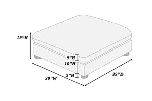 English Elm Dark Gray 8-Piece Modular Sectional Set With Corduroy Upholstery For Stylish Living Room Comfort B011S01333
