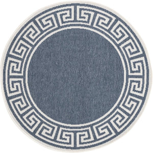 Unique Loom Navy Coastal Outdoor Area Rug - Durable 4' X 6' Design In Deep Blue Hues For Patios And Decks Navy,Blue  3157846-unique-loom