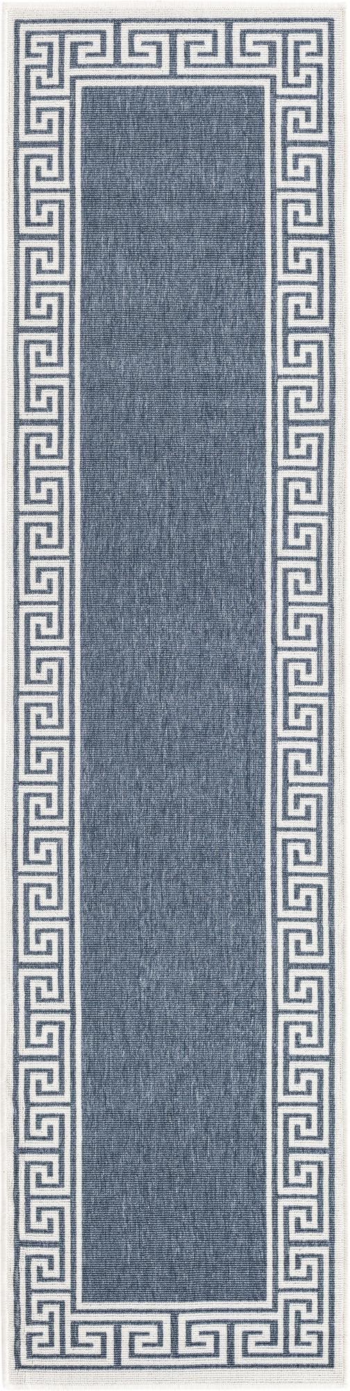 Unique Loom Navy Coastal Outdoor Area Rug - Durable 4' X 6' Design In Deep Blue Hues For Patios And Decks Navy,Blue  3157847-unique-loom