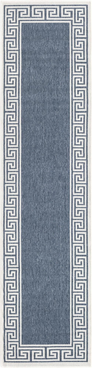 Unique Loom Navy Coastal Outdoor Area Rug - Durable 4' X 6' Design In Deep Blue Hues For Patios And Decks Navy,Blue  3157847-unique-loom