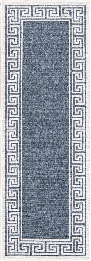 Unique Loom Navy Coastal Outdoor Area Rug - Durable 4' X 6' Design In Deep Blue Hues For Patios And Decks Navy,Blue  3157848-unique-loom