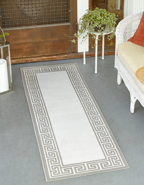 Unique Loom Navy Coastal Outdoor Area Rug - Durable 4' X 6' Design In Deep Blue Hues For Patios And Decks Ivory  3157867-unique-loom