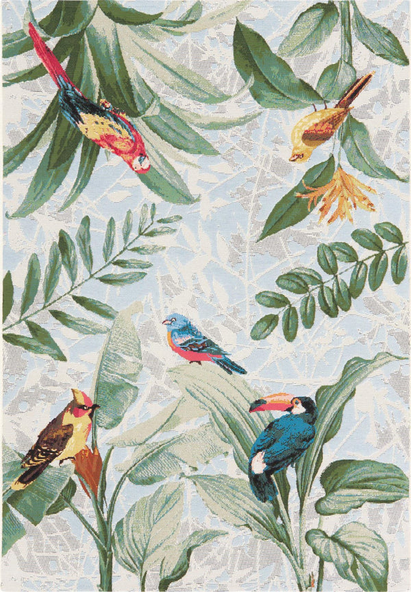 Unique Loom Multi Vibrant Outdoor Botanical Rug Sample - Lively Colors & Weather-resistant Design For Any Space Multi  3157891-unique-loom
