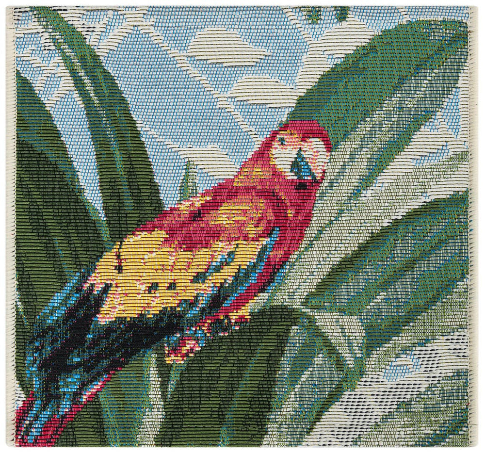 Unique Loom Multi Vibrant Outdoor Botanical Rug Sample - Lively Colors & Weather-resistant Design For Any Space Multi  3157893-unique-loom