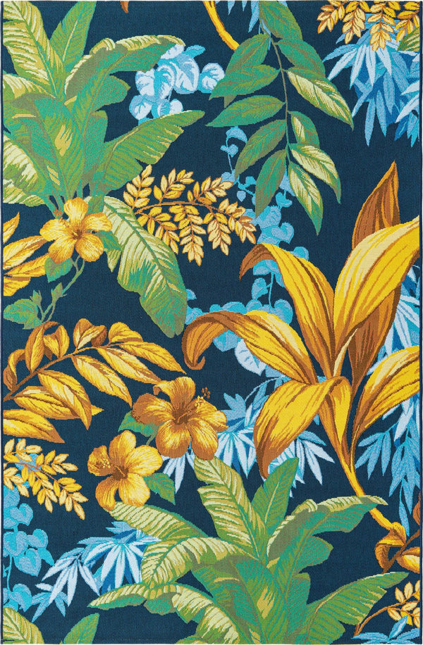 Unique Loom Multi Vibrant 2' X 3' Outdoor Botanical Rug - Lively Nature-inspired Design For Patios & Gardens Multi  3157951-unique-loom