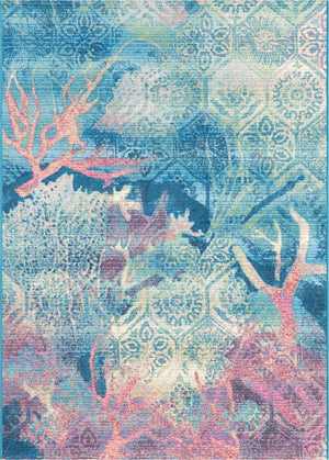 Unique Loom Multi Outdoor Coastal Rug - Vibrant, Weather-resistant Design Perfect For Stylish Patios & Decks Multi  3157967-unique-loom