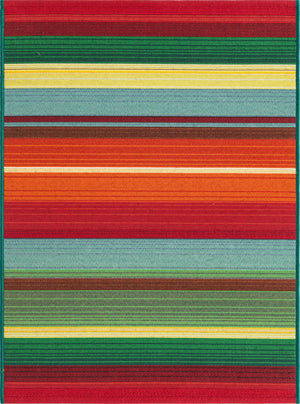 Unique Loom Multi Outdoor Modern 4' X 6' Rug - Vibrant Colors And Contemporary Design For Stylish Patios Multi  3158157-unique-loom
