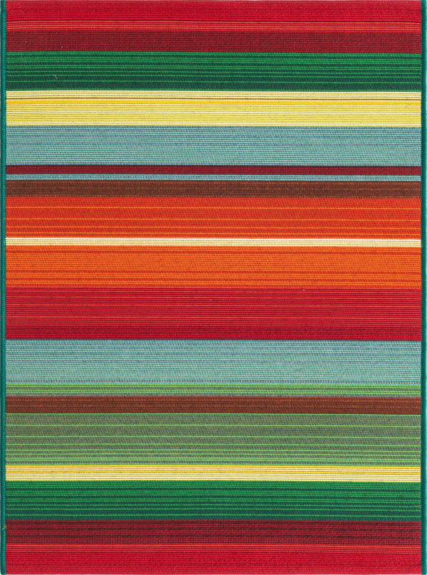 Unique Loom Multi Outdoor Modern 4' X 6' Rug - Vibrant Colors And Contemporary Design For Stylish Patios Multi  3158157-unique-loom