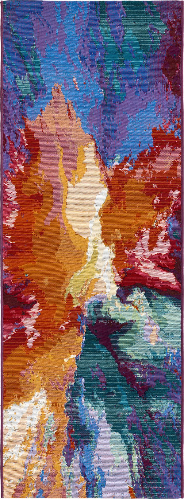Unique Loom Multi Outdoor Modern 4' X 6' Rug - Vibrant Colors And Contemporary Design For Stylish Patios Multi  3158179-unique-loom
