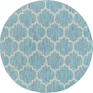 Unique Loom Aquamarine 2' X 8' Outdoor Trellis - Vibrant Color & Classic Design For Stylish Outdoor Spaces Aquamarine  3158242-unique-loom
