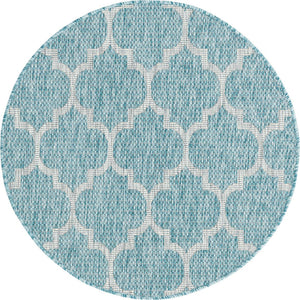 Unique Loom Aquamarine 2' X 8' Outdoor Trellis - Vibrant Color & Classic Design For Stylish Outdoor Spaces Aquamarine  3158244-unique-loom