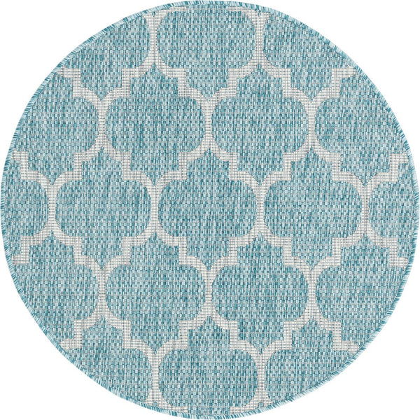 Unique Loom Aquamarine 2' X 8' Outdoor Trellis - Vibrant Color & Classic Design For Stylish Outdoor Spaces Aquamarine  3158244-unique-loom