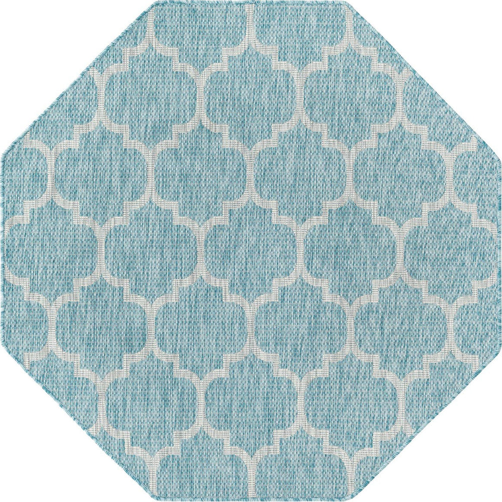 Unique Loom Aquamarine 2' X 8' Outdoor Trellis - Vibrant Color & Classic Design For Stylish Outdoor Spaces Aquamarine  3158251-unique-loom