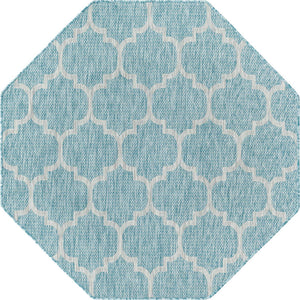 Unique Loom Aquamarine 2' X 8' Outdoor Trellis - Vibrant Color & Classic Design For Stylish Outdoor Spaces Aquamarine  3158251-unique-loom