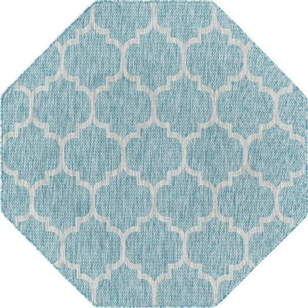 Unique Loom Aquamarine 2' X 8' Outdoor Trellis - Vibrant Color & Classic Design For Stylish Outdoor Spaces Aquamarine  3158251-unique-loom