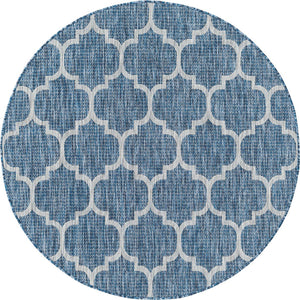 Unique Loom Aquamarine 2' X 8' Outdoor Trellis - Vibrant Color & Classic Design For Stylish Outdoor Spaces Navy,Blue  3158257-unique-loom