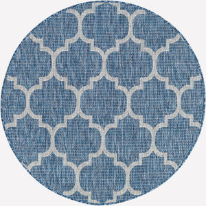 Unique Loom Aquamarine 2' X 8' Outdoor Trellis - Vibrant Color & Classic Design For Stylish Outdoor Spaces Navy,Blue  3158258-unique-loom