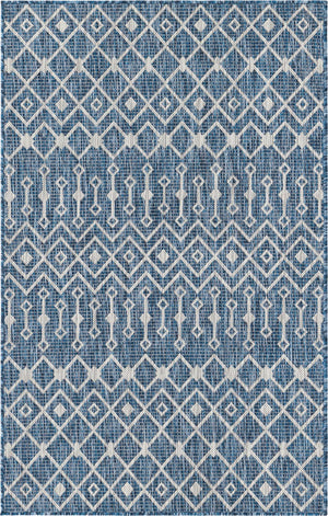 Unique Loom Aquamarine 2' X 8' Outdoor Trellis - Vibrant Color & Classic Design For Stylish Outdoor Spaces Blue  3158270-unique-loom