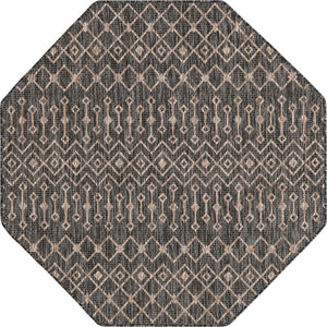 Unique Loom Green Outdoor Trellis Rug – Vibrant 5' Round Design To Enhance Patios And Garden Spaces Elegantly Gray  3159569-unique-loom