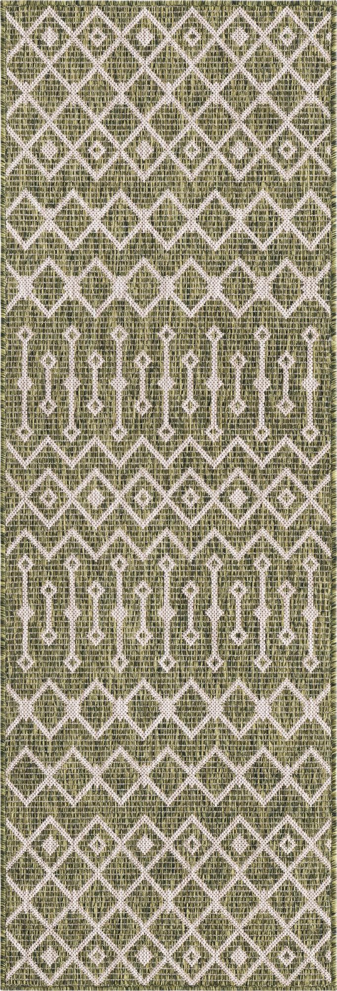 Unique Loom Green Outdoor Trellis Rug – Vibrant 5' Round Design To Enhance Patios And Garden Spaces Elegantly Red  3159556-unique-loom